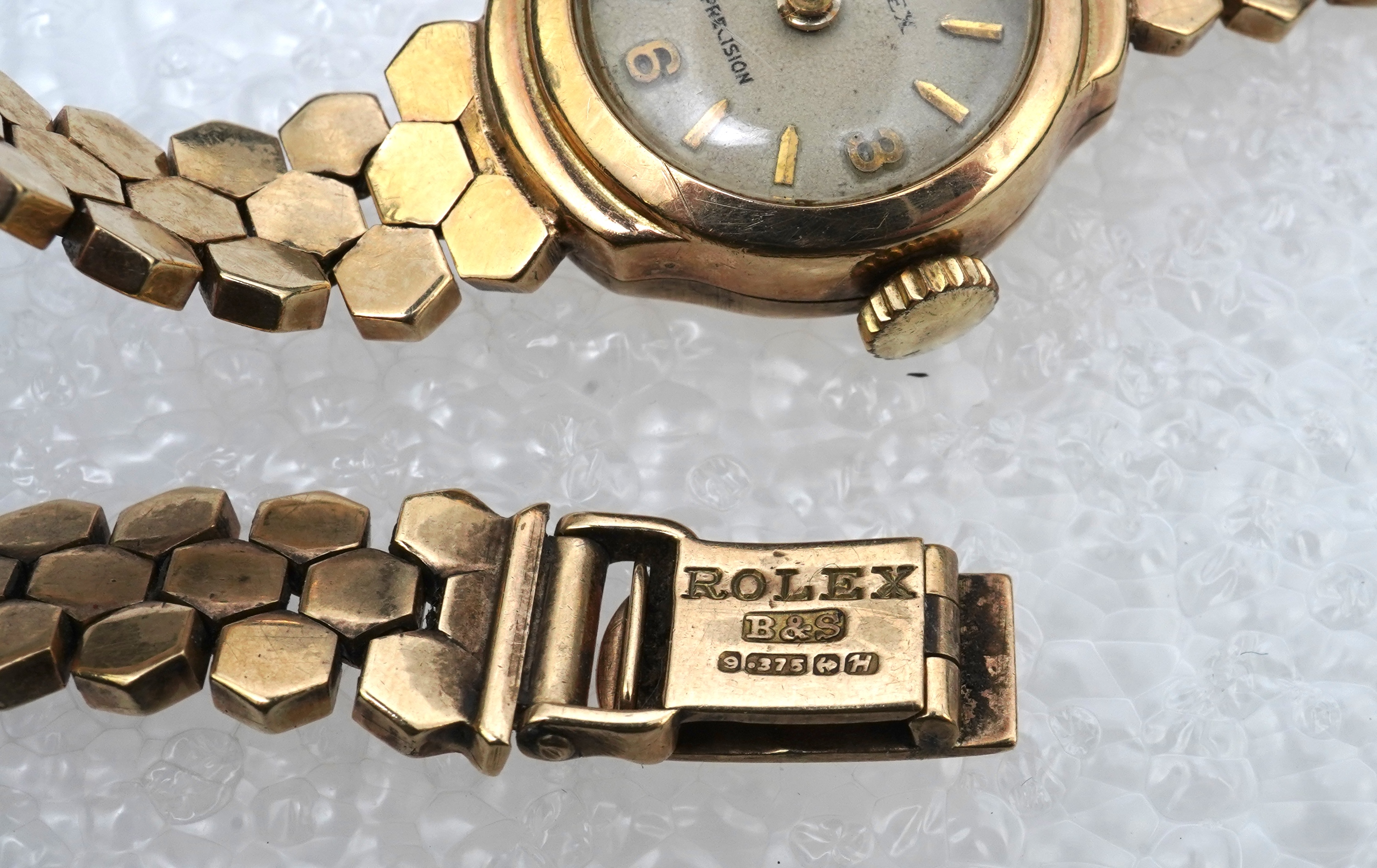 Rolex, a lady's gold wristwatch, circa 1957